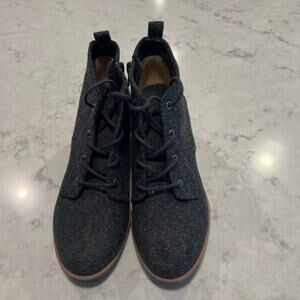 Abella True Comfort Women's Side Zip Zeta Shoe‎ Ankle Wedge Boot Size 6 Gray